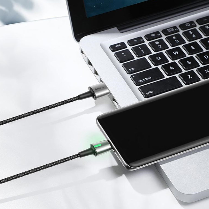 Câble Chargeur Magnétique Baseus USB Vers Type-C Noir en Tunisie