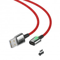 Câble Chargeur Magnétique Baseus USB Vers Lightning Rouge en Tunisie