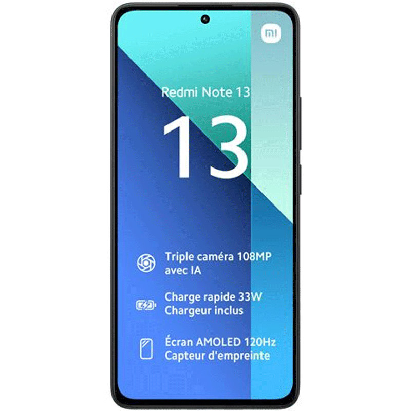 Smartphone Xiaomi Redmi Note 13 8Go 256Go Noir en Tunisie