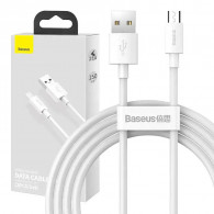 Câble Chargeur Baseus Wisdom USB Vers Micro USB Blanc