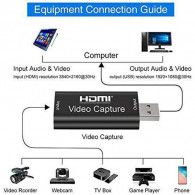 Clé d'Acquisition HDMI Vers USB Noir en Tunisie Clé d'Acquisition HDMI Vers USB Noir en Tunisie
