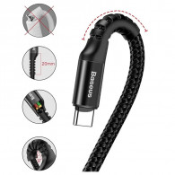 Câble Chargeur Baseus Fish Eye USB Vers Type-C Noir en Tunisie Câble Chargeur Baseus Fish Eye USB Vers Type-C Noir en Tunisie