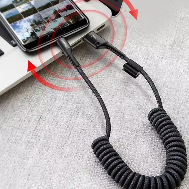Câble Chargeur Baseus Fish Eye USB Vers Type-C Noir en Tunisie