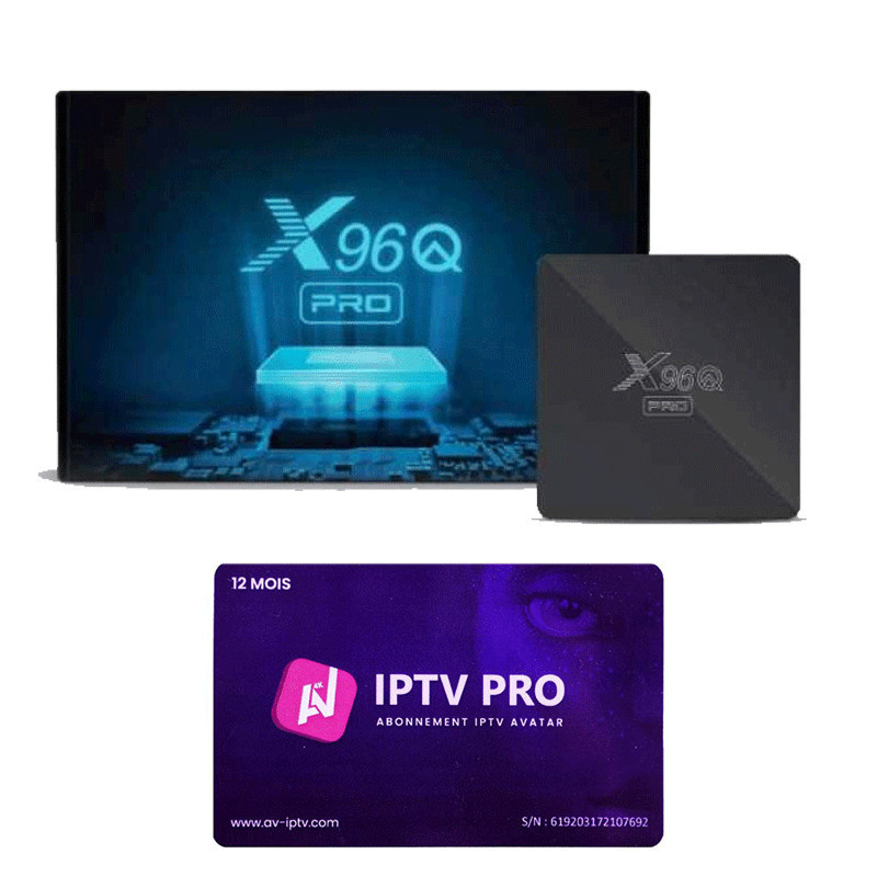Box Android TV X96Q UHD 4K 4Go 32Go Pro + Abonnement IPTV Avatar 12 Mois en Tunisie Box Android TV X96Q UHD 4K 4Go 32Go Pro + Abonnement IPTV Avatar 12 Mois en Tunisie