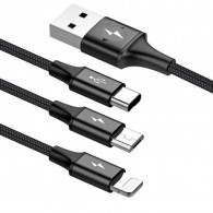 Câble Chargeur 3En1 Traxdata M06 Noir en Tunisie