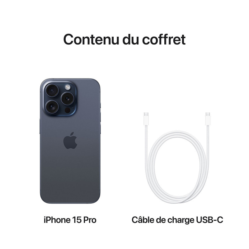 iPhone 15 Pro 256Go Titane Bleu en Tunisie