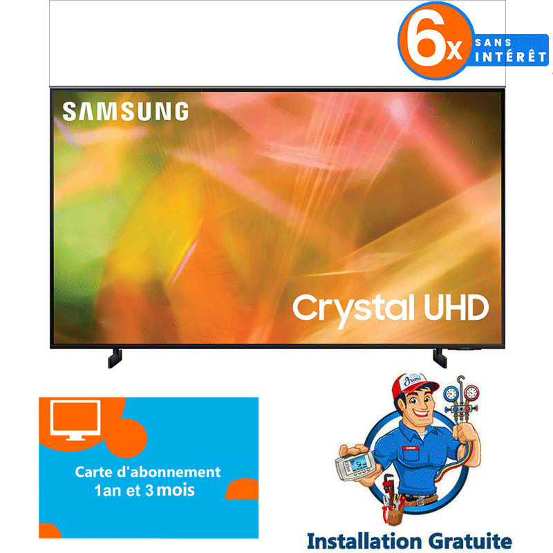 Téléviseur Samsung 55" Série 8 AU8000 Crystal UHD 4K Wifi (UA55AU8000U) Téléviseur Samsung 55" Série 8 AU8000 Crystal UHD 4K Wifi (UA55AU8000U)