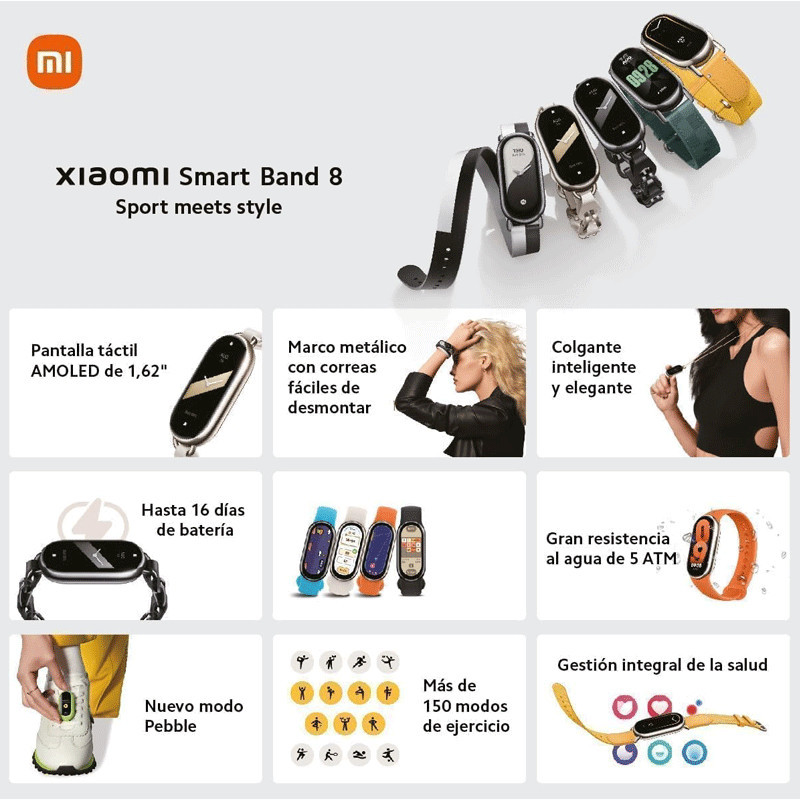 Bracelet Connecté Xiaomi Band 8 Gold en Tunisie