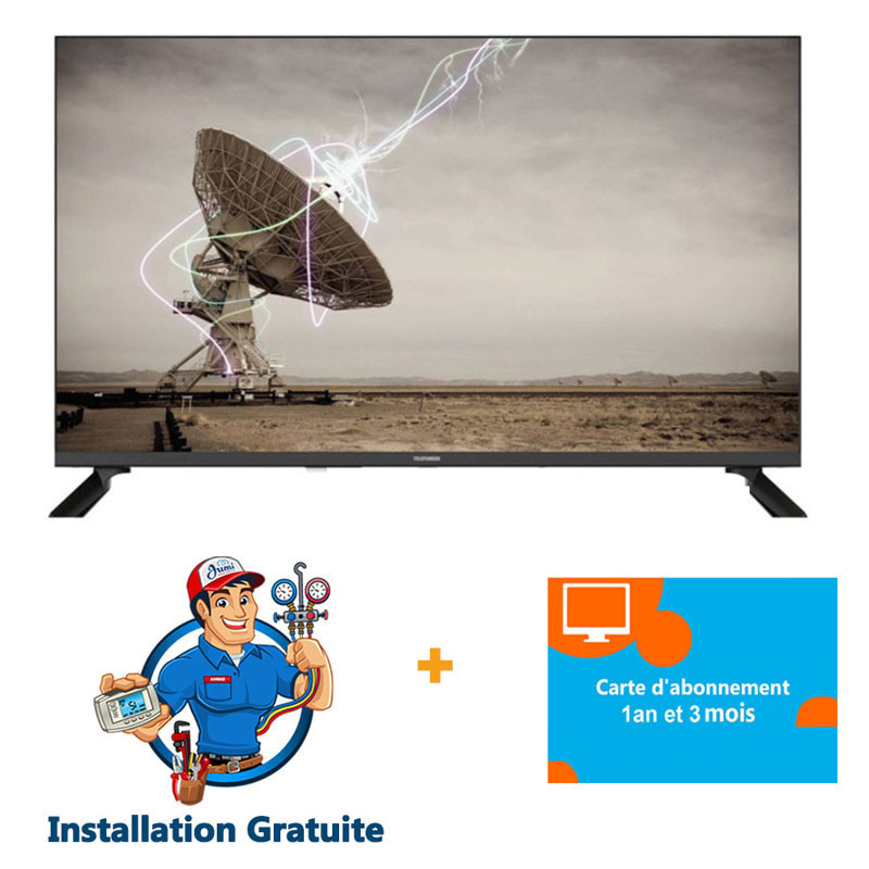Téléviseur Telefunken 32" D6 HD Avec Récepteur Intégré Noir (TV32D6) Téléviseur Telefunken 32" D6 HD Avec Récepteur Intégré Noir (TV32D6)