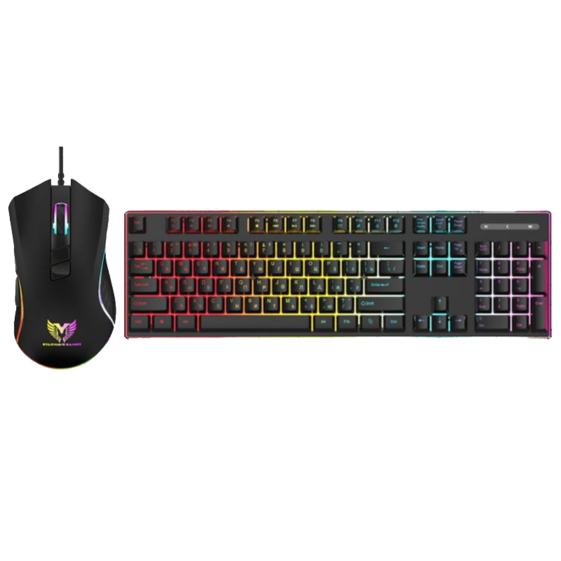 Pack Gamer Clavier & Souris Star Wave GCM1090 RGB Noir en Tunisie Pack Gamer Clavier & Souris Star Wave GCM1090 RGB Noir en Tunisie