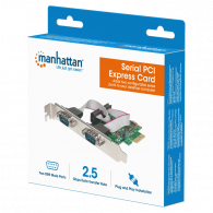 Carte Série PCI Express Manhattan Avec 2 Ports DB9 Mâles en Tunisie