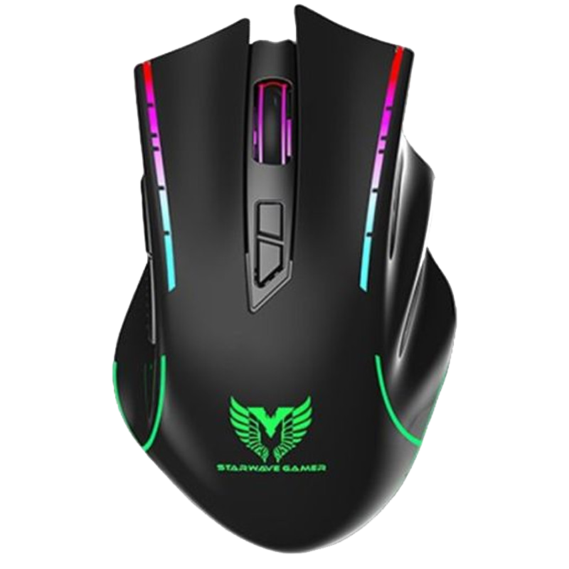 Souris Gamer Star Wave GM1051 Rétroéclairage Rainbow Noir En Tunisie