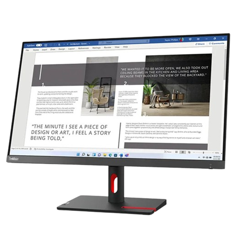 Ecran Lenovo ThinkVision S27i-30 27" Full HD Noir En Tunisie