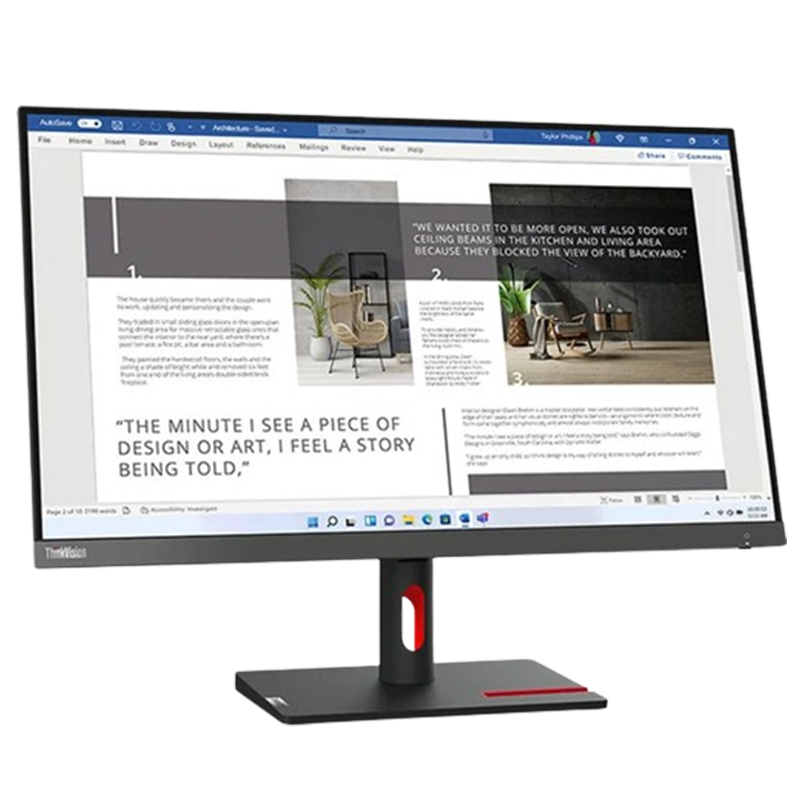 Ecran Lenovo ThinkVision S27i-30 27" Full HD Noir En Tunisie