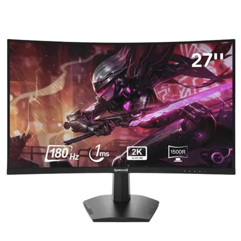 Ecran Gamer Incurvé Redragon Coral 27" QHD 180HZ VA Noir En Tunisie Ecran Gamer Incurvé Redragon Coral 27" QHD 180HZ VA Noir En Tunisie