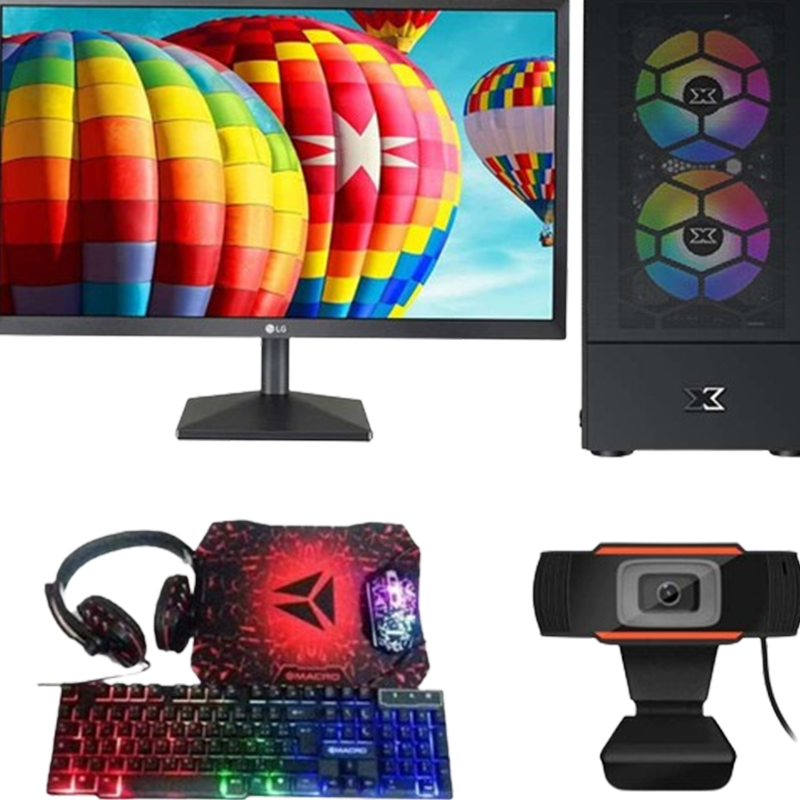 Pc De bureau Gamer Arena AMD Ryzen 3 8Go 256Go SSD RX 550 4Go DDR5 + Ecran LG 27" En Tunisie
