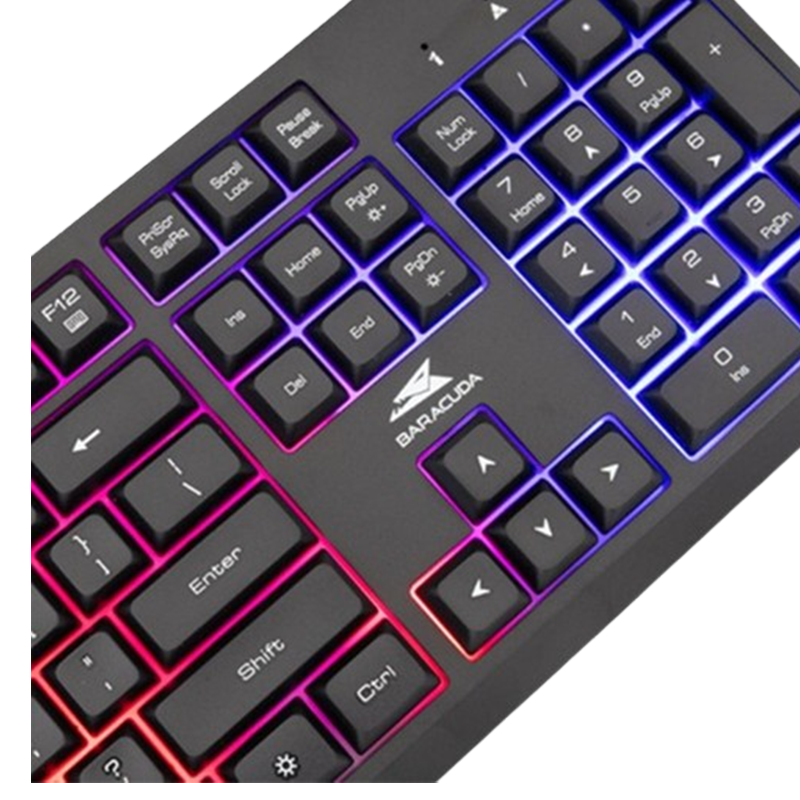 Clavier Gamer Baracuda BGK-02114 Starfish RGB Noir En Tunisie