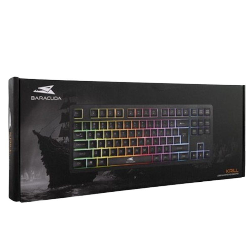 Clavier Gamer Baracuda BGK-01114 Krill RGB Noir En Tunisie