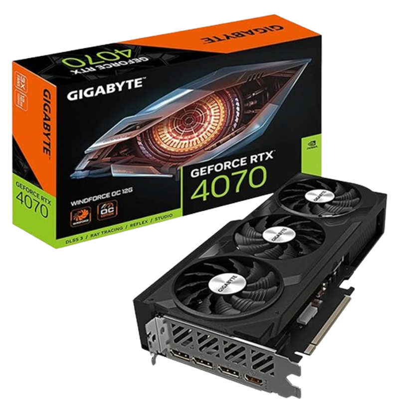 Carte graphique Gigabyte RTX 4070 WindForce 12Go GDDR6 3X Noir En Tunisie Carte graphique Gigabyte RTX 4070 WindForce 12Go GDDR6 3X Noir En Tunisie