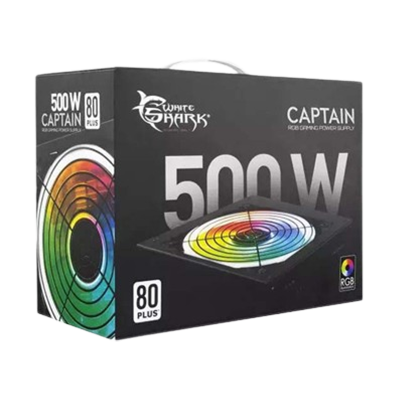 Bloc D'alimentation White Shark GPSU-W500F Captain 500W 80+ RGB En Tunisie