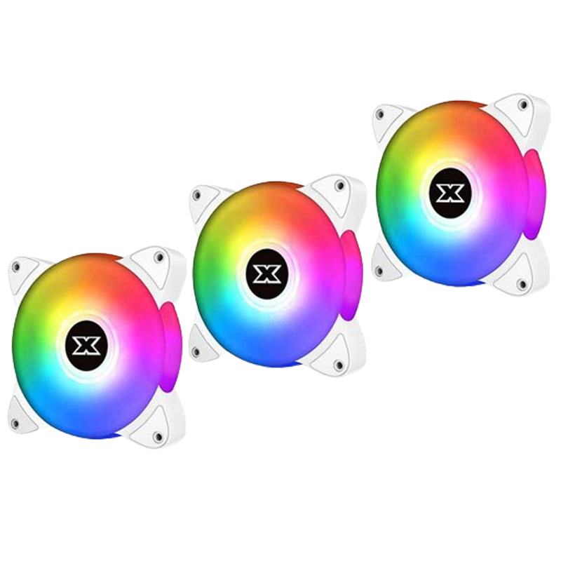 Pack De 3 x Ventilateurs de Boitier Xigmatek EN46461 Galaxy III Arctic 120 mm ARGB En Tunisie