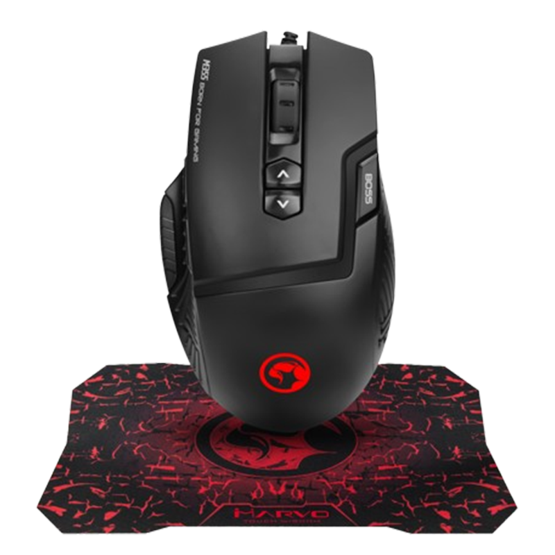 Pack Gaming MARVO M355+G1 Souris + Tapis 9 Boutons 6400DPI USB  En Tunisie