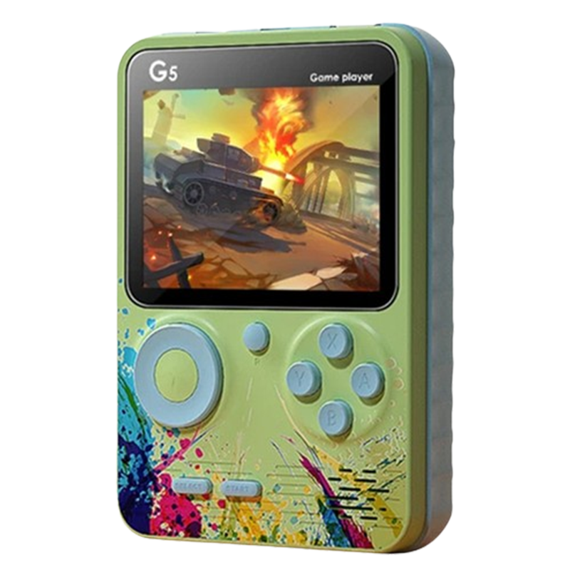 Console De Jeu G5 Pour Enfants 500 Jeux Vert & Gris En Tunisie