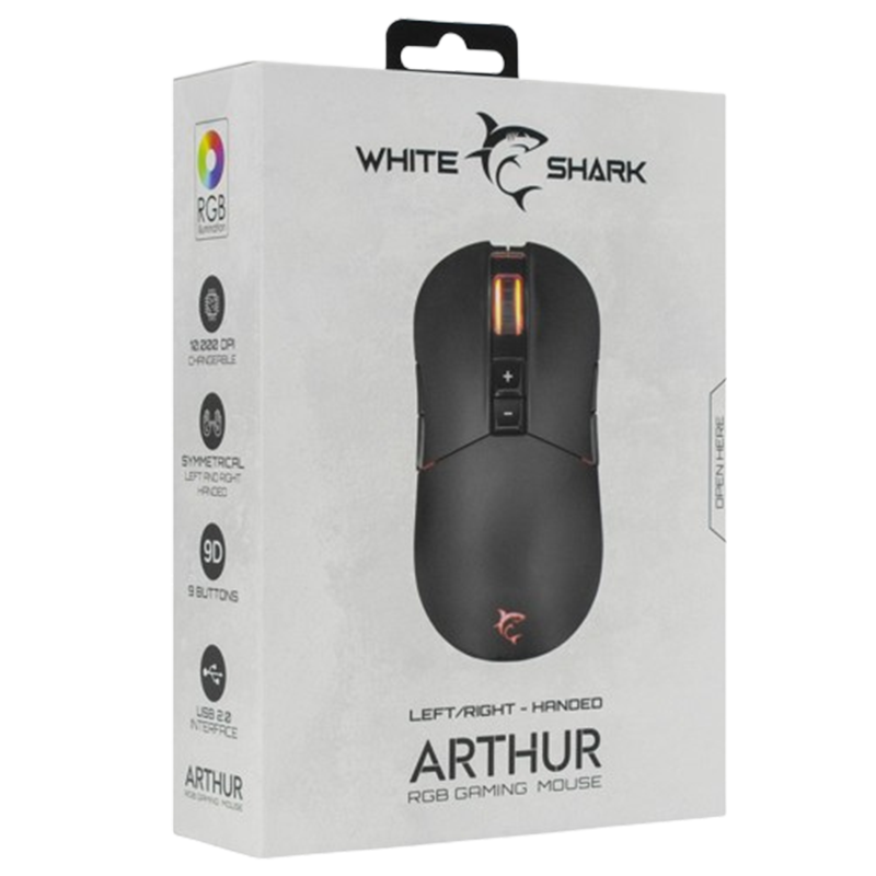 Souris Gamer White Shark Arthur GM-9005 RGB Noir En Tunisie