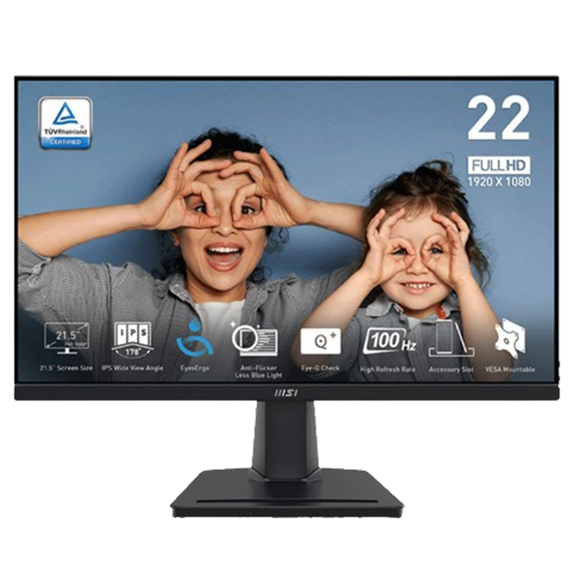 Ecran MSI PRO MP225 21.5" FHD 100Hz IPS Noir En Tunisie Ecran MSI PRO MP225 21.5" FHD 100Hz IPS Noir En Tunisie