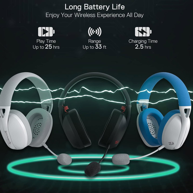 Micro Casque Redragon H848 Bluetooth Sans Fil Gris en Tunisie