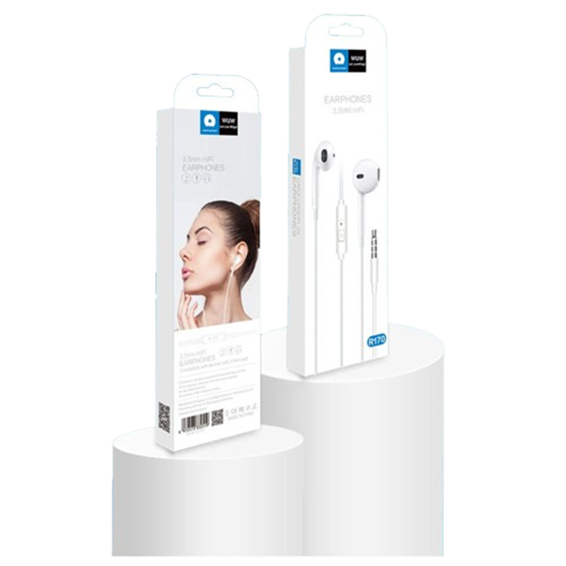 Écouteurs Filaire WUW R170 Blanc en Tunisie