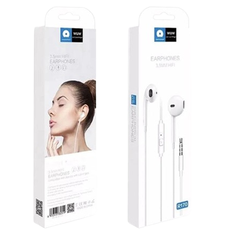 Écouteurs Filaire WUW R170 Blanc en Tunisie