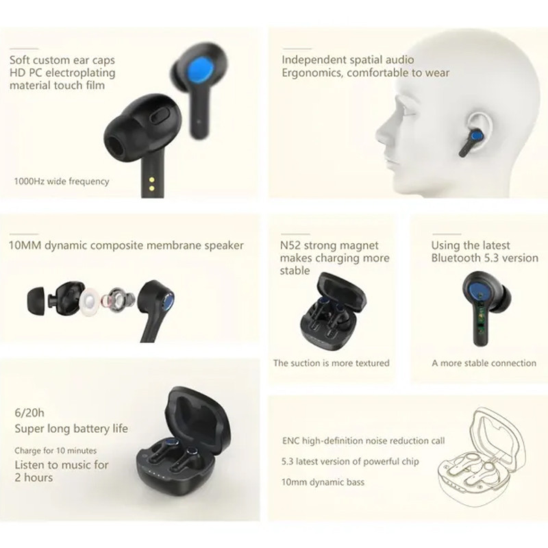 Ecouteurs Bluetooth Hoco EQ2 Blanc en Tunisie