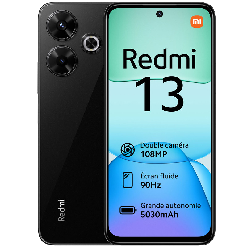 Smartphone Xiaomi Redmi 13 8Go 128Go Noir en Tunisie Smartphone Xiaomi Redmi 13 8Go 128Go Noir en Tunisie
