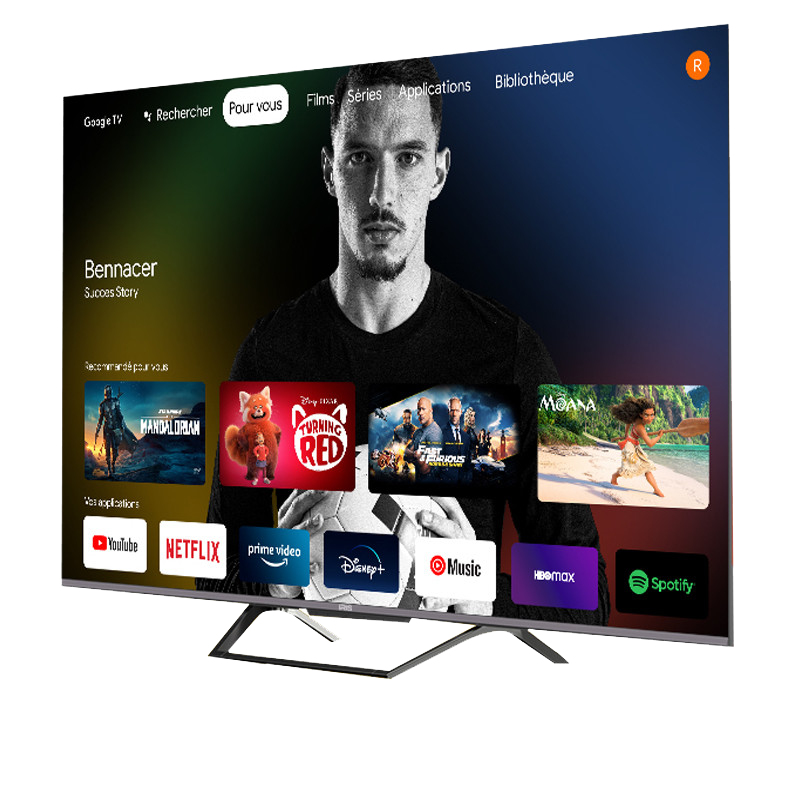 TV Led Iris G5010 50" UHD 4K Smart Google TV Noir en Tunisie TV Led Iris G5010 50" UHD 4K Smart Google TV Noir en Tunisie