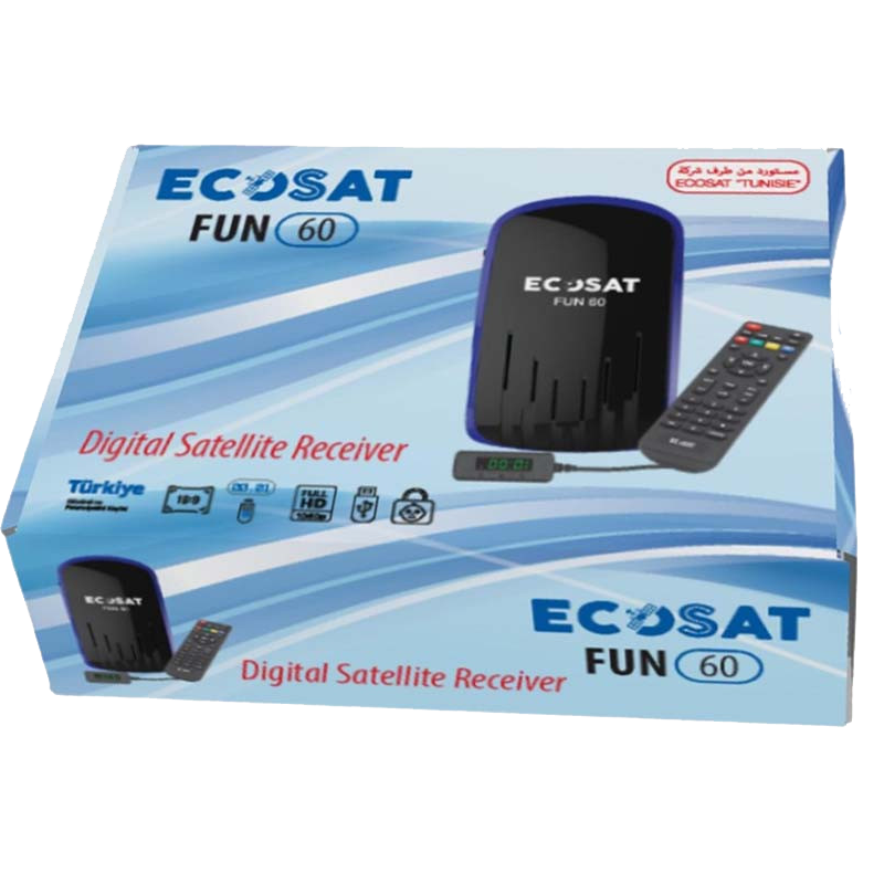Récepteur Ecosat FUN-60 + Abonnements en Tunisie