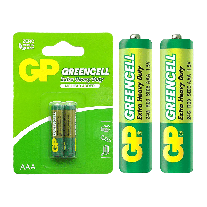 2 x Piles GP AAA Greencell Extra Heavy Duty R03 1.5V 2 x Piles GP AAA Greencell Extra Heavy Duty R03 1.5V