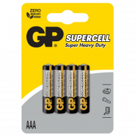 4x Piles AAA GP Supercell Super Heavy Duty R03 1.5V