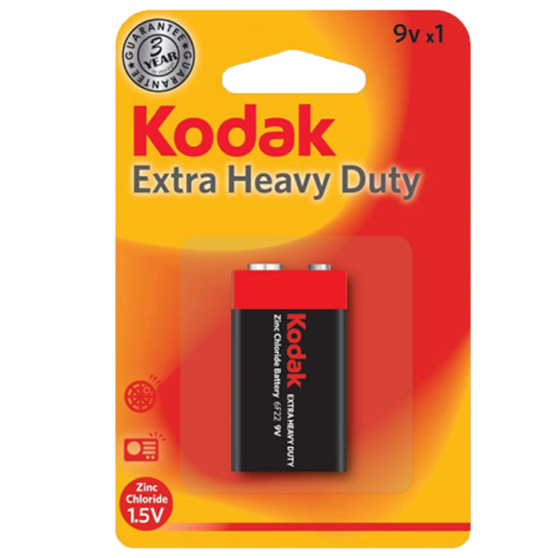 Pile KODAK EXtra Heavy Duty Zinc 9V en Tunisie Pile KODAK EXtra Heavy Duty Zinc 9V en Tunisie