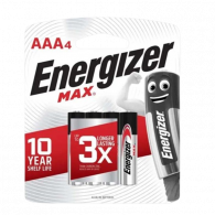 4 x Piles Energizer Max E92 BP4 AAA