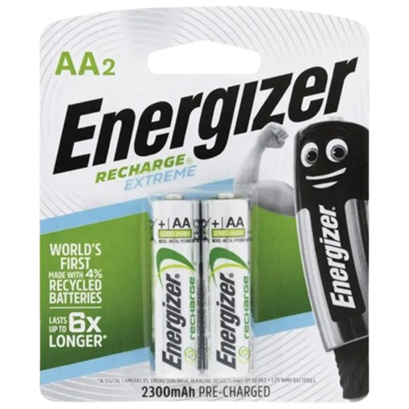 2x Piles Energizer Recharge AA NH15 B 2x Piles Energizer Recharge AA NH15 B