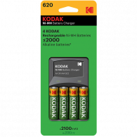 Chargeur Piles Kodak 620 + 4 Piles AA 2100 mAh