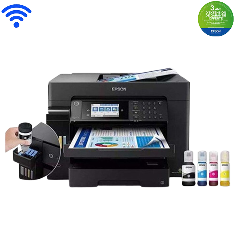 Imprimante Epson A Reservoir Integre L15150 A3 4En1 Couleur Wifi - C11CH72403 en Tunisie