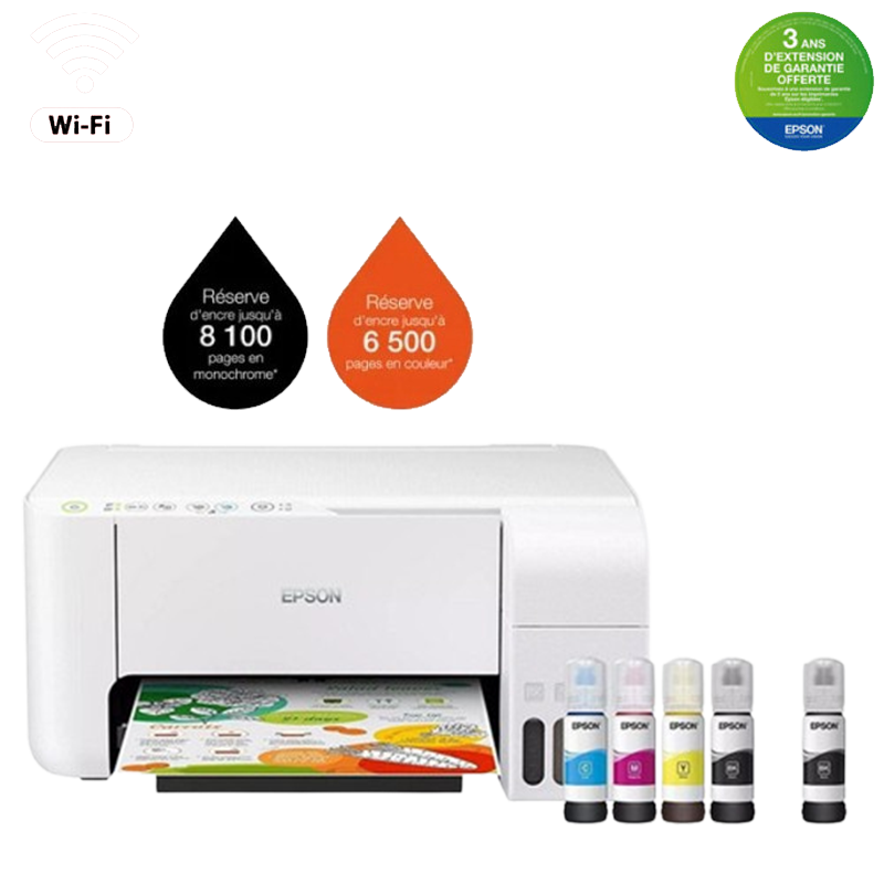 Imprimante Epson EcoTank L3156 3en1 Couleur Wifi (C11CG86414) en Tunisie