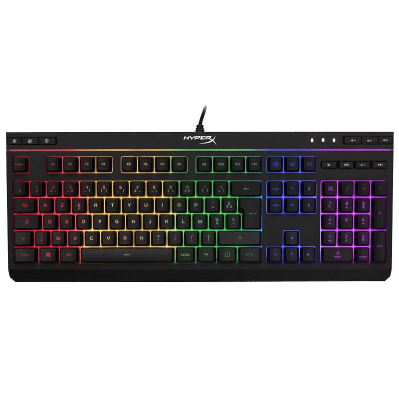 Clavier Gamer Hyperx HX-KB5ME2-FR Alloy Core RGB Noir en Tunisie Clavier Gamer Hyperx HX-KB5ME2-FR Alloy Core RGB Noir en Tunisie