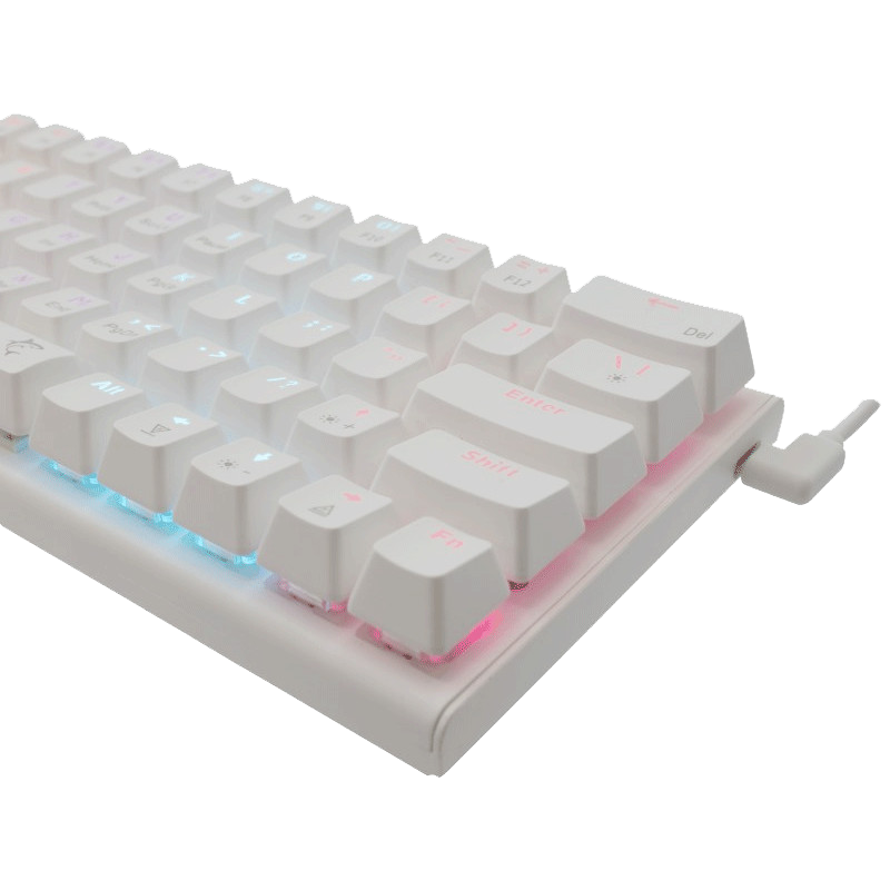 Clavier Gamer Mécanique White Shark GK-002211 Red Switch Blanc en Tunisie