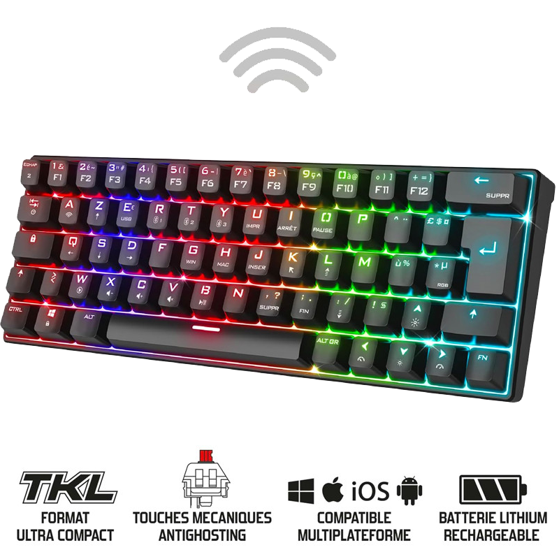 Clavier Gamer Mécanique Spirit Of Gamer XPERT-K200 RGB Noir en Tunisie