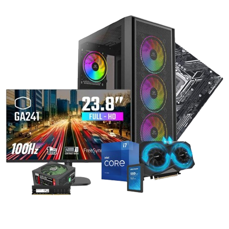 Pc Gamer MEGA Super i7 11Gén 16Go 512Go SSD GTX 1660 Ti Noir En Tunisie