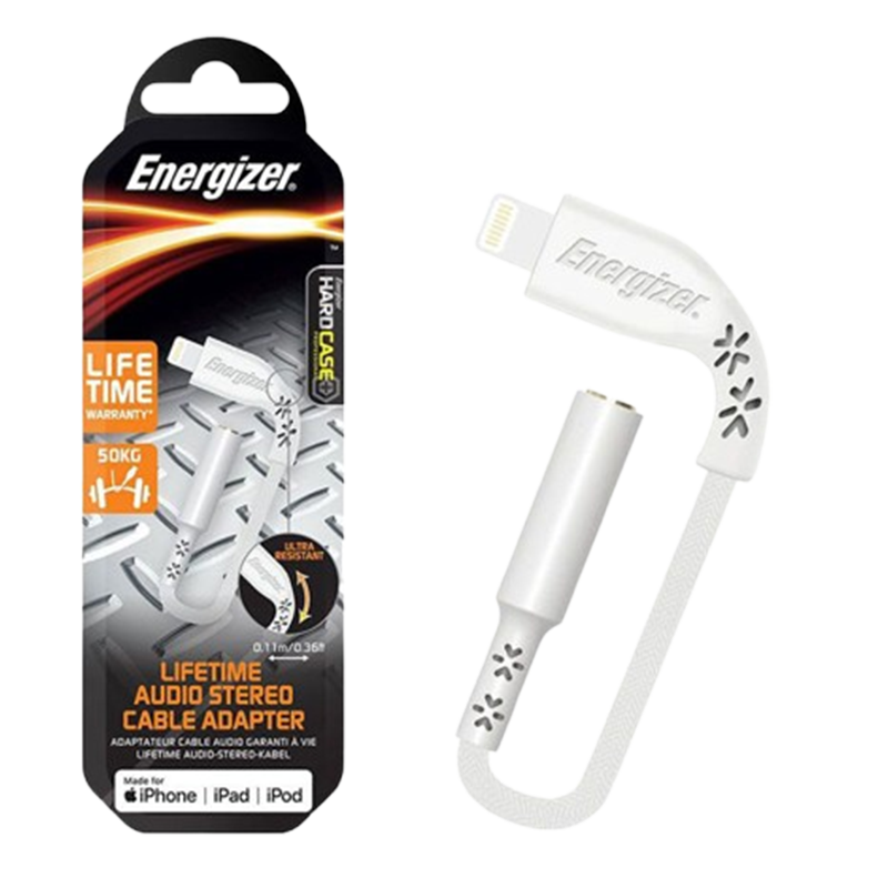 Câble Audio Energizer Pour Iphone Blanc (C41EUJALIAT) en Tunisie