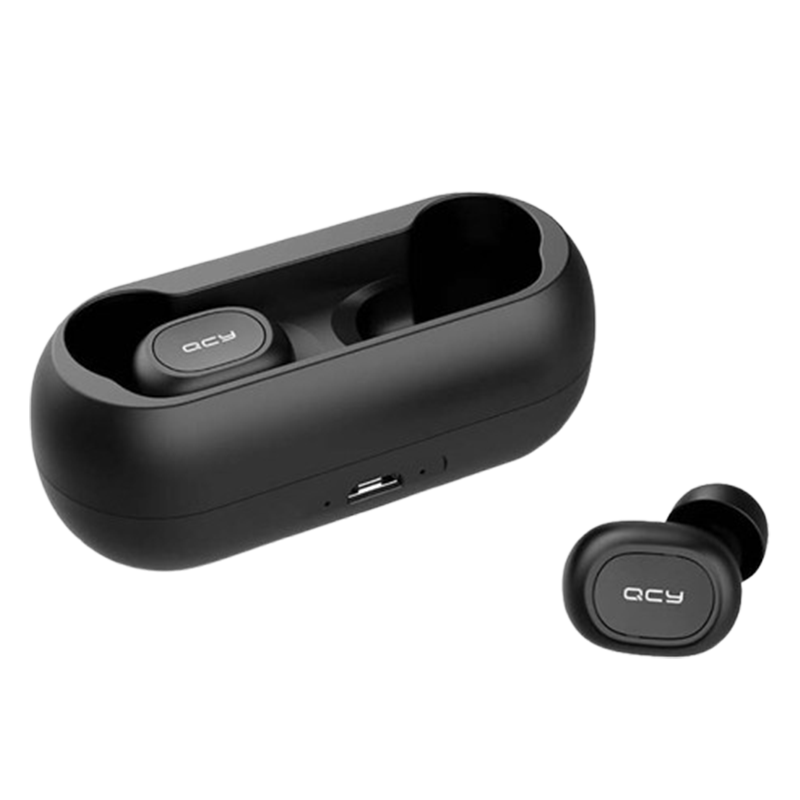 Écouteurs Bluetooth Sans Fil QCY T1C Noir En Tunisie